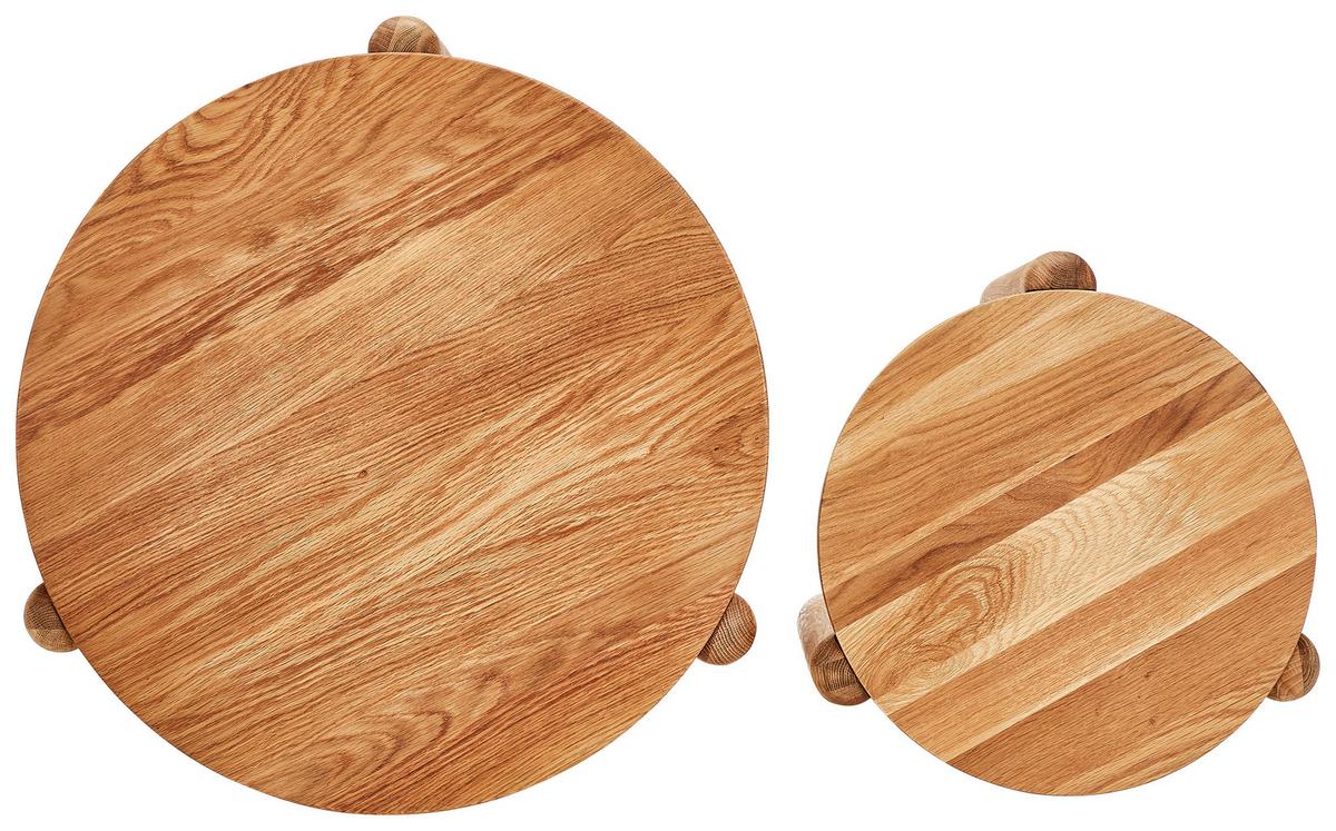 STOLIKI WSUWANE POD SIEBIE BRATYSŁAWA - kolor naturalny, Modern, drewno (60/40/45/35/60/40cm) - MID.YOU