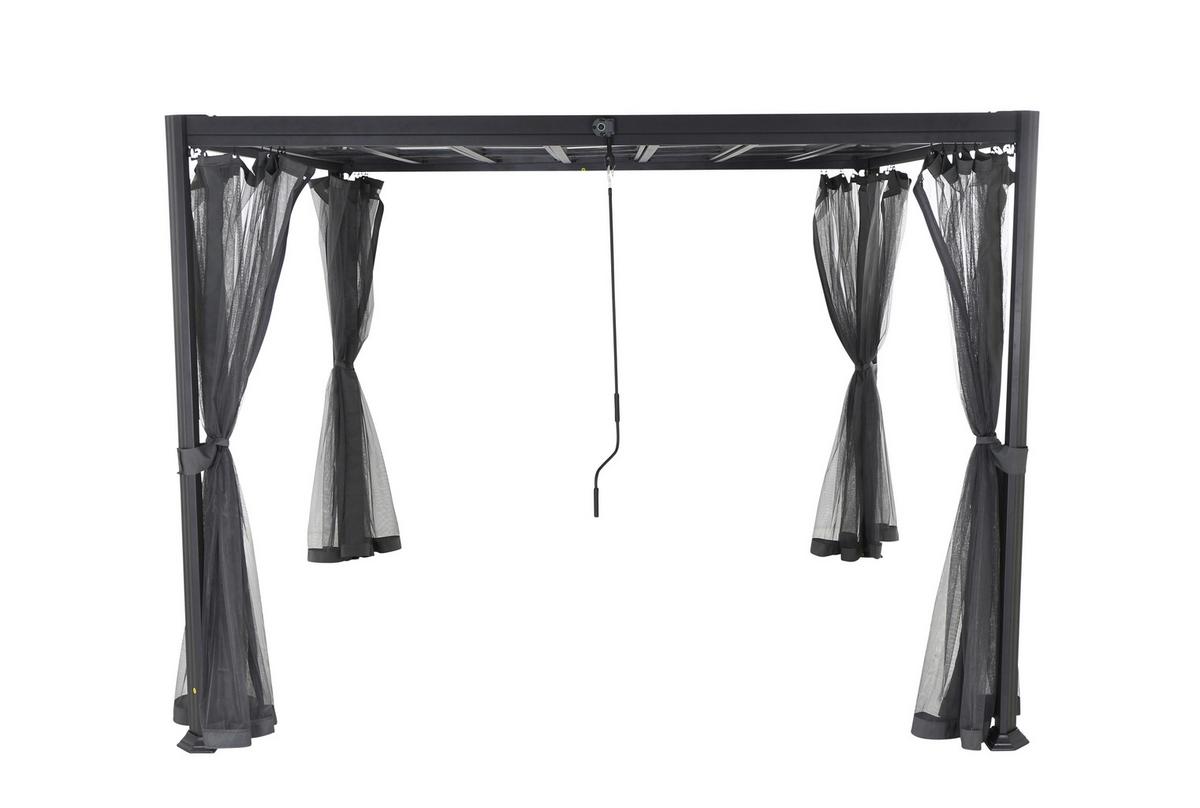 Mückennetz Florenz Grau mit Reißverschluss - Grau, Basics, Kunststoff (216/300cm) - Gardenson