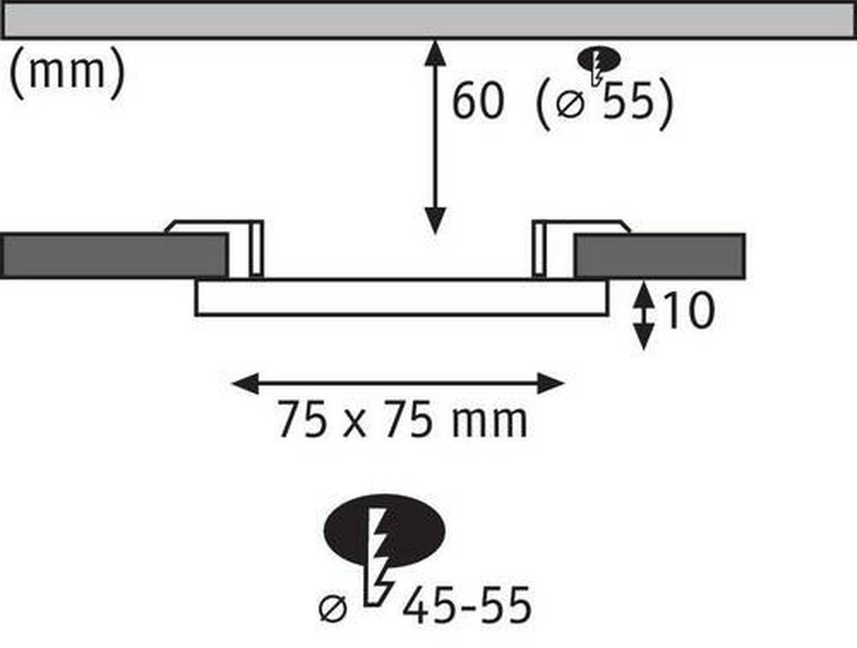 LED-Deckenleuchte Veluna VarFit in Weiß max. 4,5 Watt - Weiß, Design, Kunststoff (7,5/1,3cm) - Paulmann