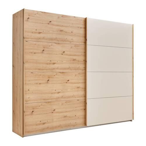 Schwebetürenschrank Quadra in Eiche Artisan - Eiche Artisan, Konventionell, Holzwerkstoff/Metall (271/229/57cm) - Mömax