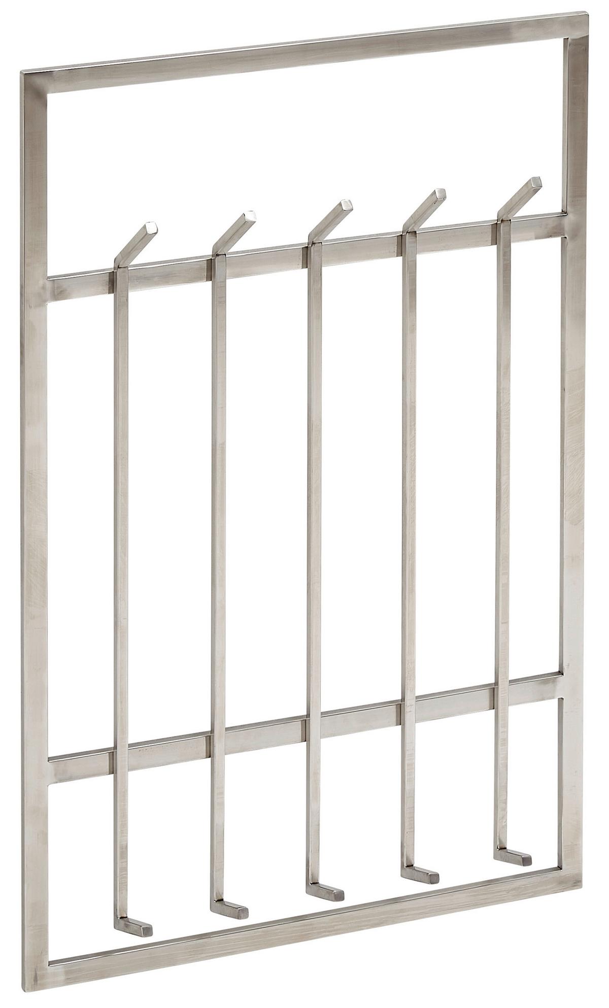 Wandgarderobe ca. 60x100x7,50 cm Silberfarben - Silberfarben, MODERN, Metall (60/100/7,5cm) - MID.YOU