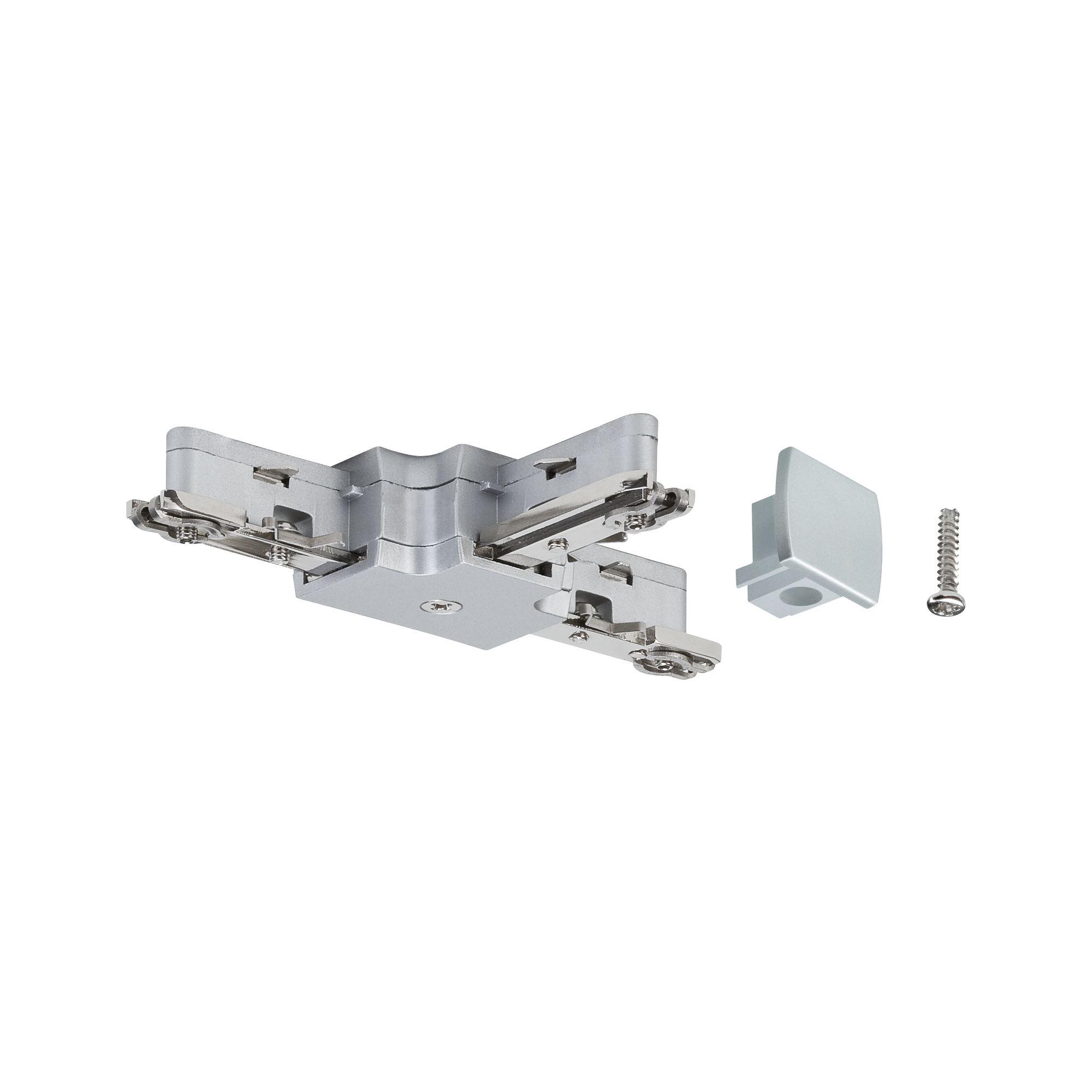 Schienensystem-Verbinder T-Verbinder in Chromfarben - Chromfarben, Design, Metall (10,4/1,8/6,2cm) - Paulmann