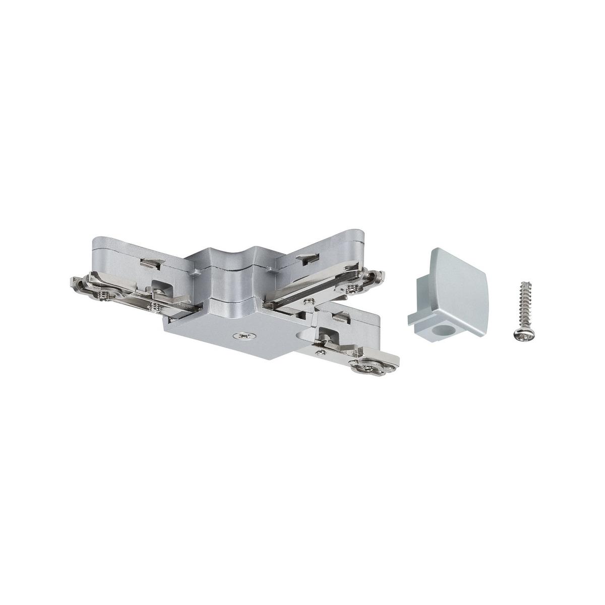 Schienensystem-Verbinder T-Verbinder in Chromfarben - Chromfarben, Design, Metall (10,4/1,8/6,2cm) - Paulmann