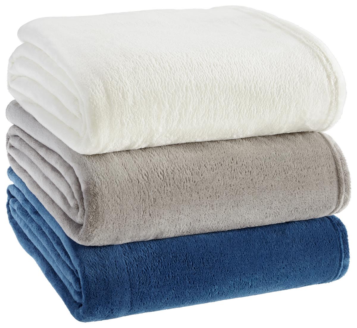 Kuscheldecke Michael in Grau ca. 220x240cm - Grau, Textil (220/240cm) - Modern Living