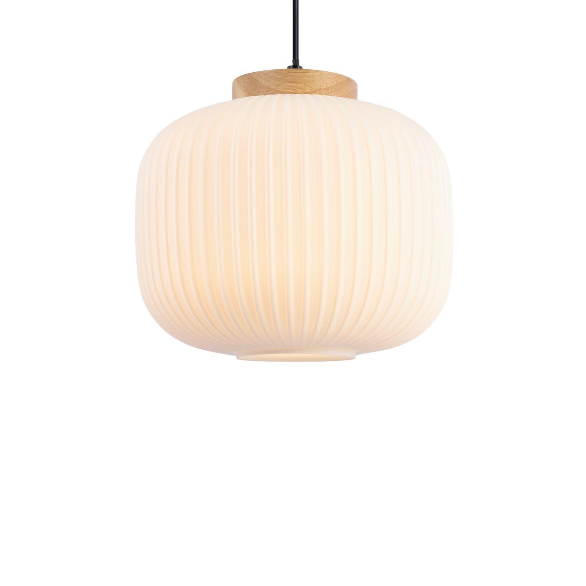 LAMPA WISZĄCA ANNA - biały, Trend, metal/drewno (25/120cm) - Collett's Monde