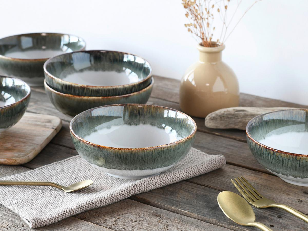 Set Posod Cascade Stein, 6-Delni - siva/bela, Design, keramika (16,5cm) - Creatable