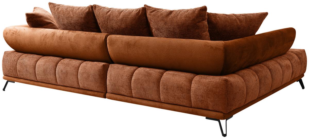 Ugaona Garnitura Largo N - bakarna/crna, Moderno, tekstil/metal (184/262cm) - Modern Living
