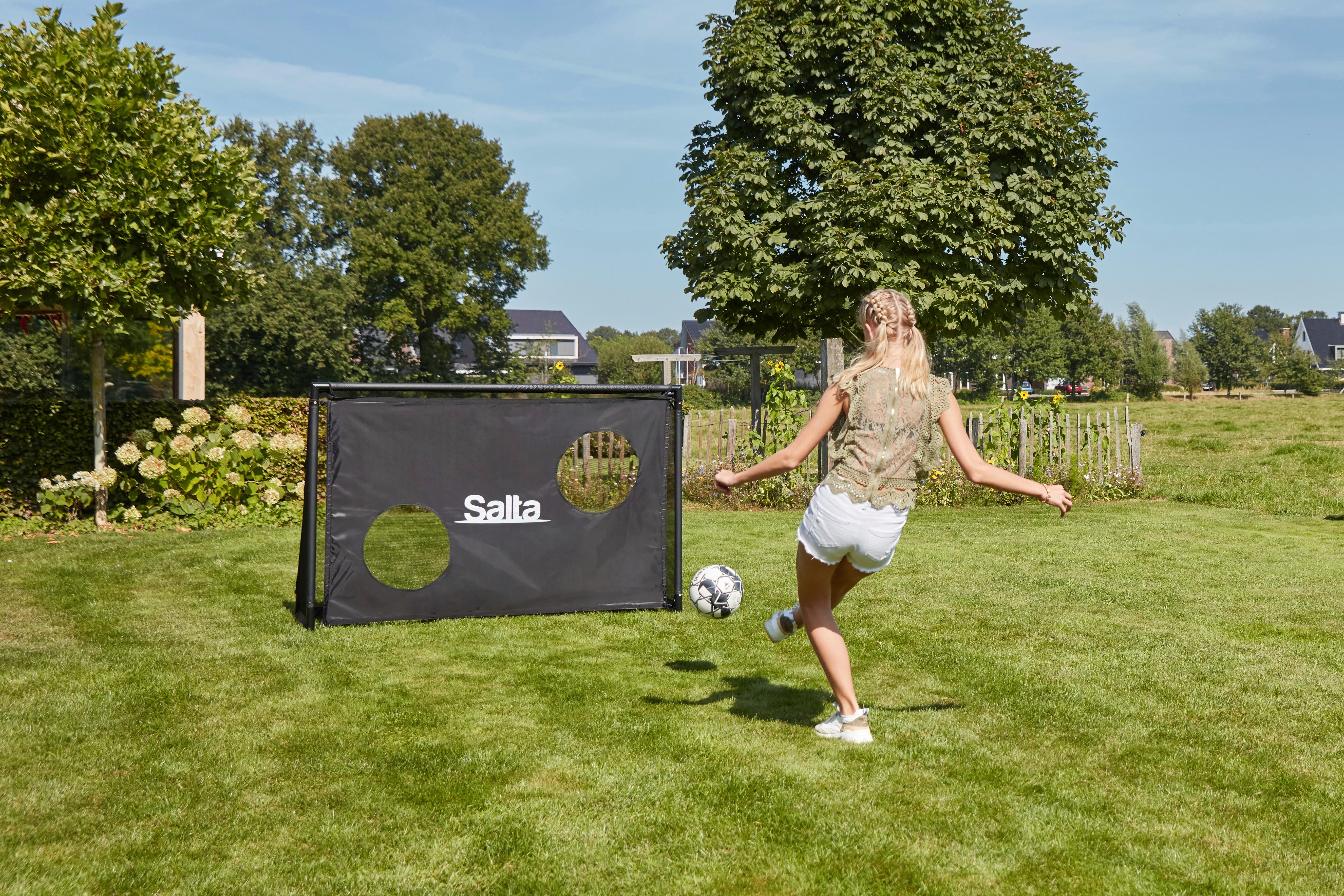 FUßBALLTOR SALTA LEGEND MIT TORWAND - Schwarz, KONVENTIONELL, Kunststoff/Metall (180/120/60cm) - Salta