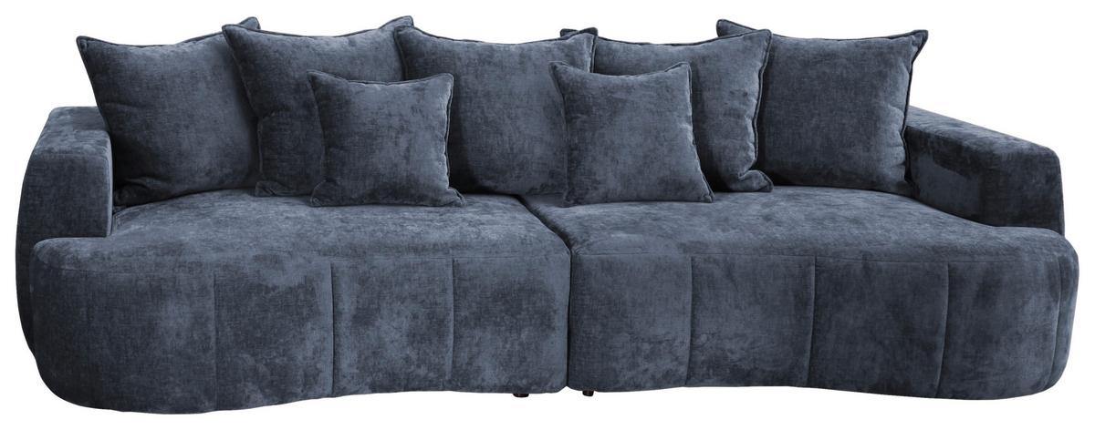 Mega Sofa Berg - tamno plava/crna, Trend, tekstil/plastika (292/71-99/127cm) - Modern Living