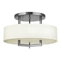 Stropna Svjetiljka Hampton Hk-Hampton-Sf - boje nikla, Design, metal/tekstil (50.8/30.5cm) - Elstead Lighting