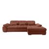 Ecksofa mit Bettkasten Rigatti ca. 314x184 cm Koralle - Koralle/Schwarz, MODERN, Textil/Metall (314/184cm) - Livetastic