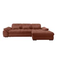 Ecksofa mit Bettkasten Rigatti ca. 314x184 cm Koralle - Koralle/Schwarz, MODERN, Textil/Metall (314/184cm) - Livetastic