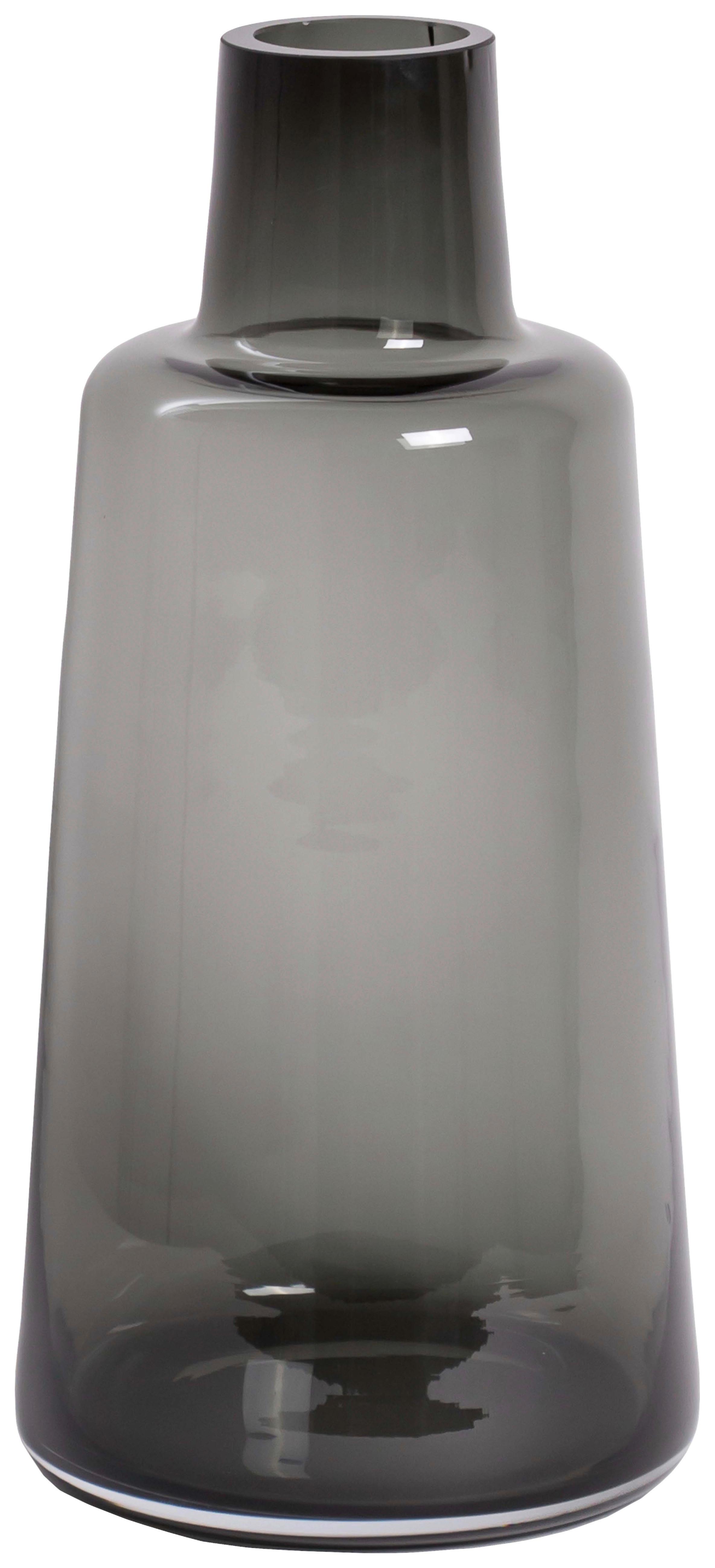 Vase Jana in Grau - Grau, MODERN, Glas (19/40cm) - Vase the World