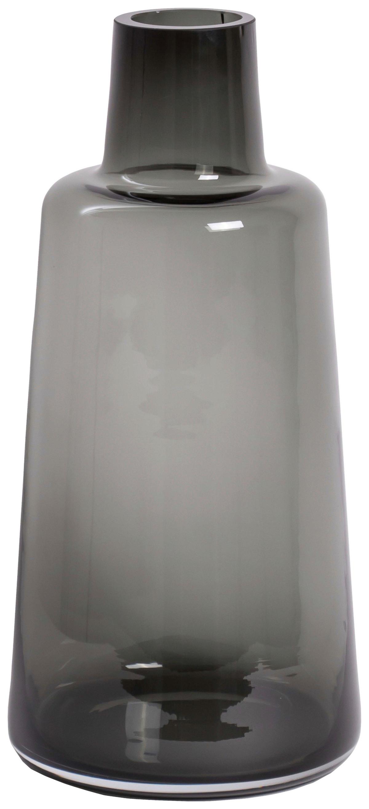 Vase Jana in Grau - Grau, MODERN, Glas (19/40cm) - Vase the World