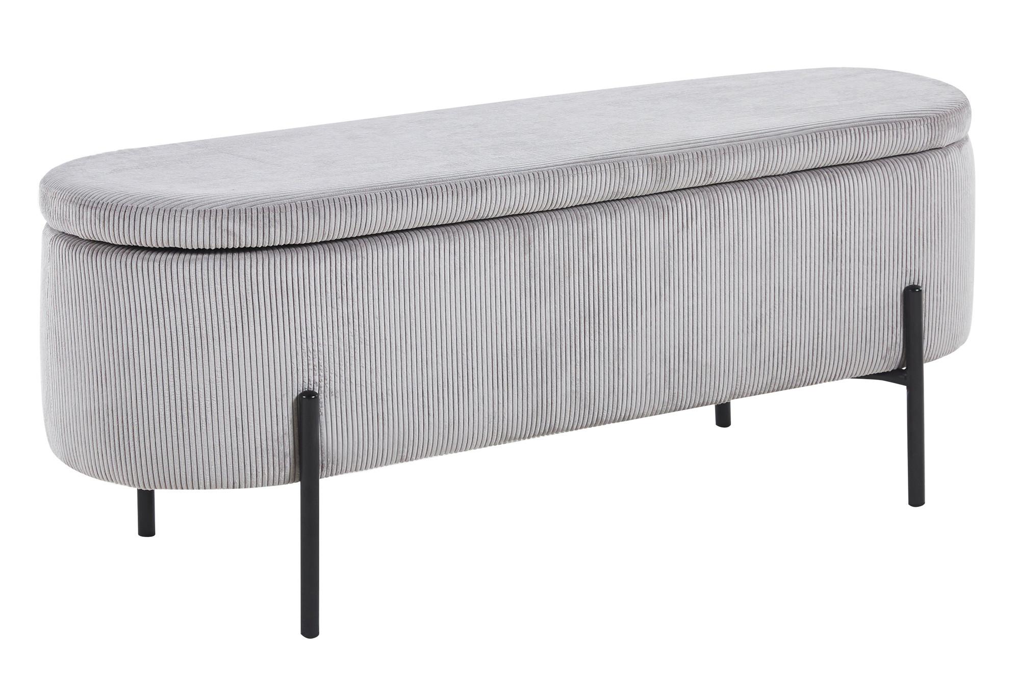 Klop Cord, Svetlo Siva - črna/svetlo siva, Moderno, kovina/tekstil (110/44/40cm) - Livetastic