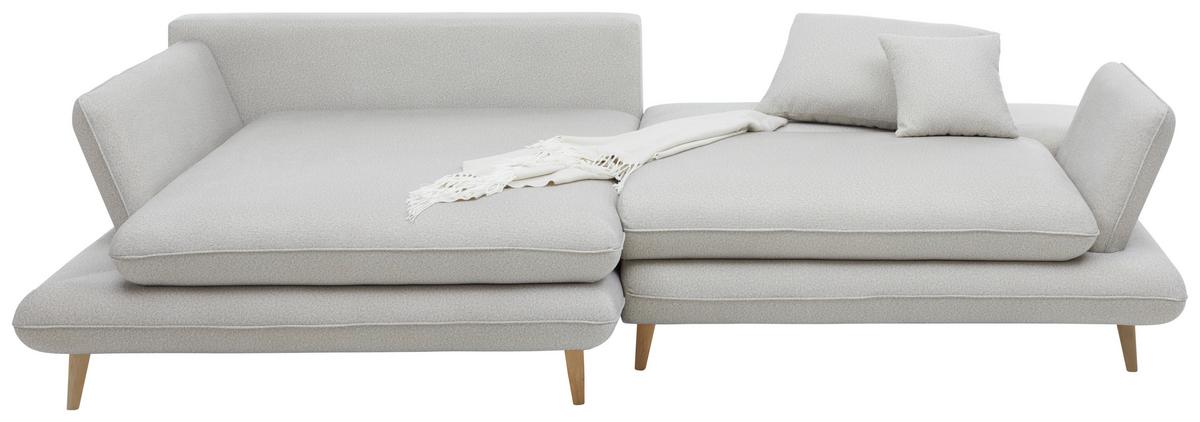 Sedežna Garnitura Monte Z Ležiščem In Predalom - naravne barve/svetlo siva, Romantika, tekstil/les (181/283cm) - Premium Living