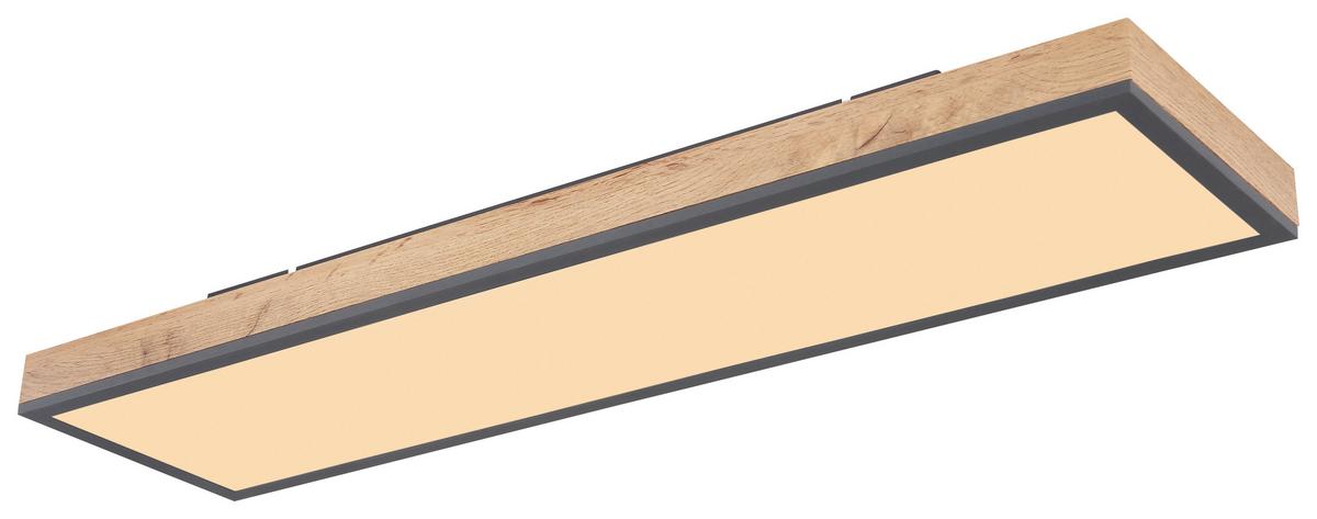 Deckenleuchte Doro in Graphitfarben max. 24Watt - Opal/Graphitfarben, Basics, Kunststoff/Metall (80/20cm) - Globo