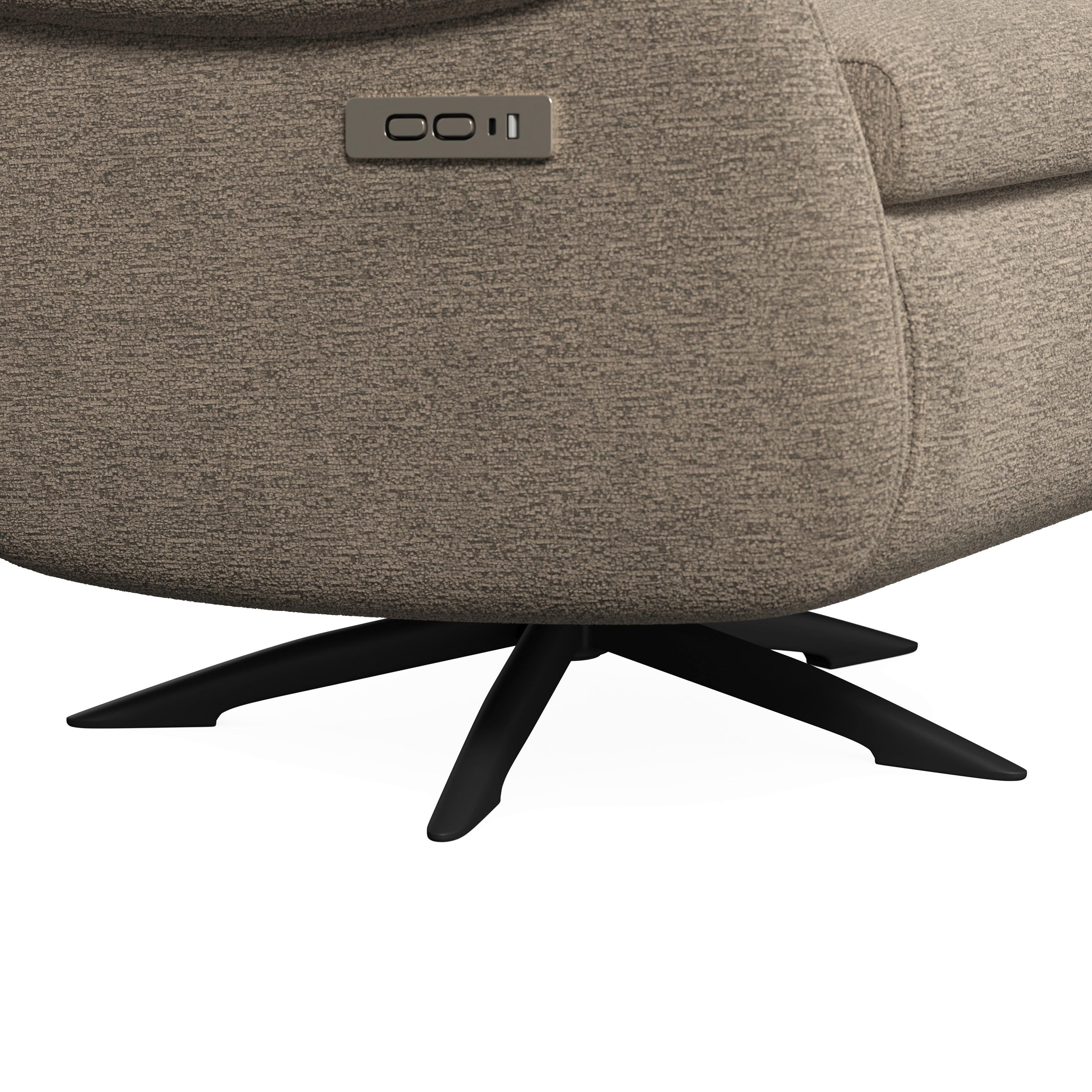 RELAXFÅTÖLJ ALICE - brun/svart, Modern, metall/trä (76/110/94cm) - Bessagi Home