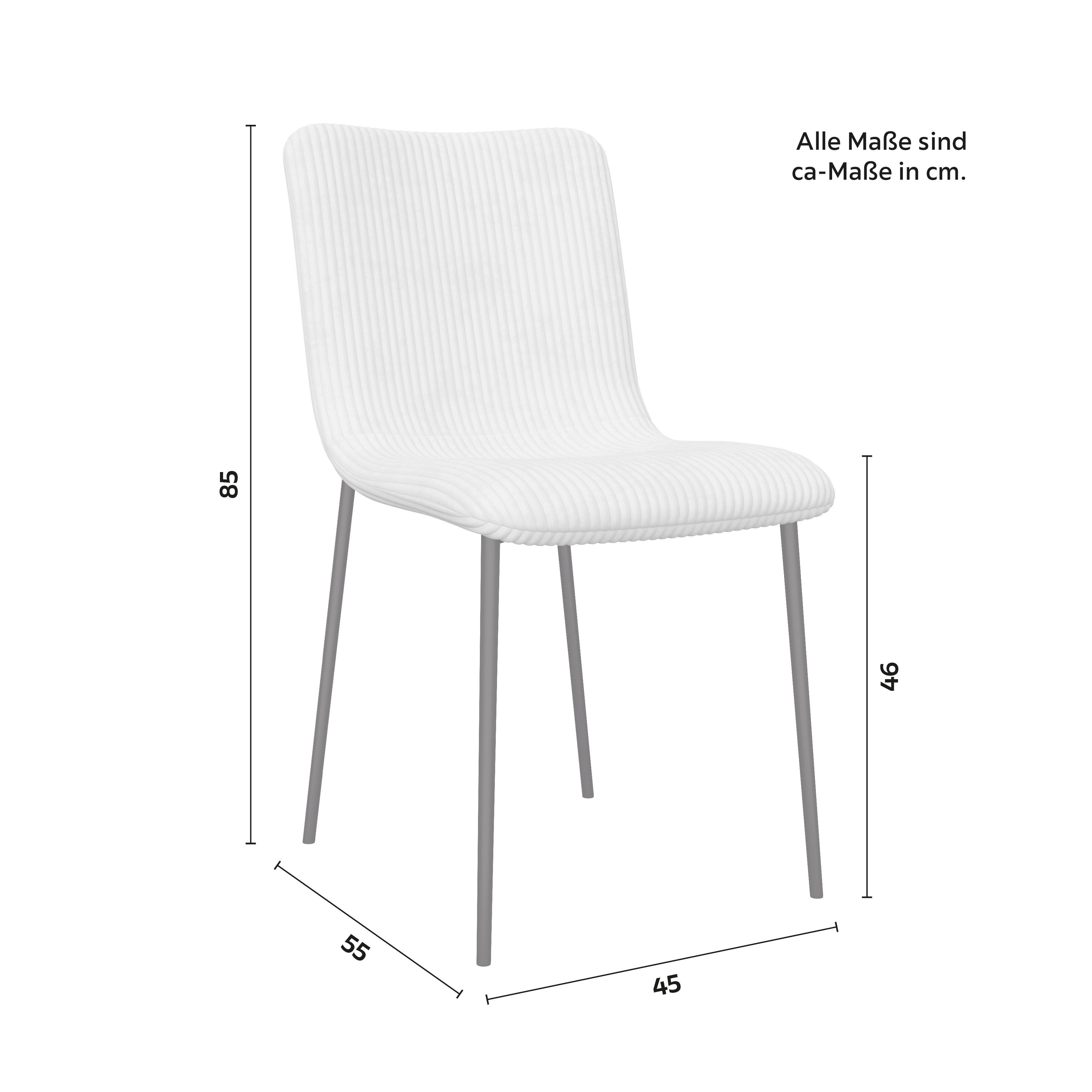 STOL AMY - beige/svart, Modern, metall/trä (45/85/55cm) - Bessagi Home