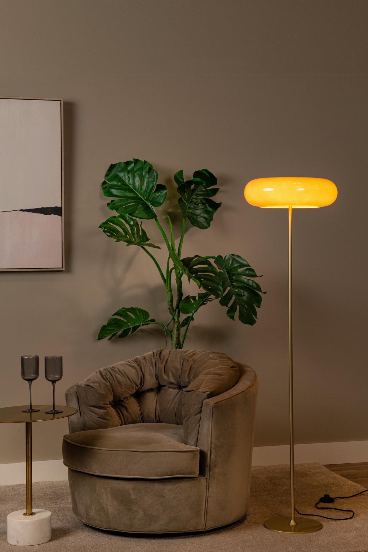 LAMPA STOJĄCA 10525/01/53 SENTINO - brązowy/żółty, Konventionell, szkło (40/40/150cm) - Lucide