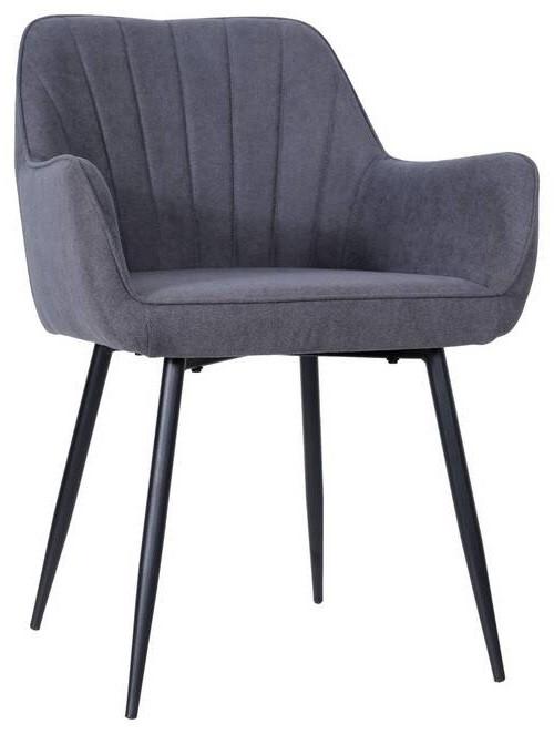 KRZESŁO Z PODŁOKIETNIKAMI ANNA - ciemnoszary/czarny, Modern, metal/drewno (57/79/58cm) - MID.YOU