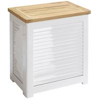 TRUHE CLASSIC 5066112 - Weiß/Teakfarben, ROMANTIK / LANDHAUS, Holz (45/48/31cm) - MID.YOU
