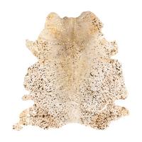 FLACHWEBETEPPICH FLY 110 WEIß / GOLD - Weiss/Goldfarben, Konventionell, Leder (1.35qm) - Kayoom