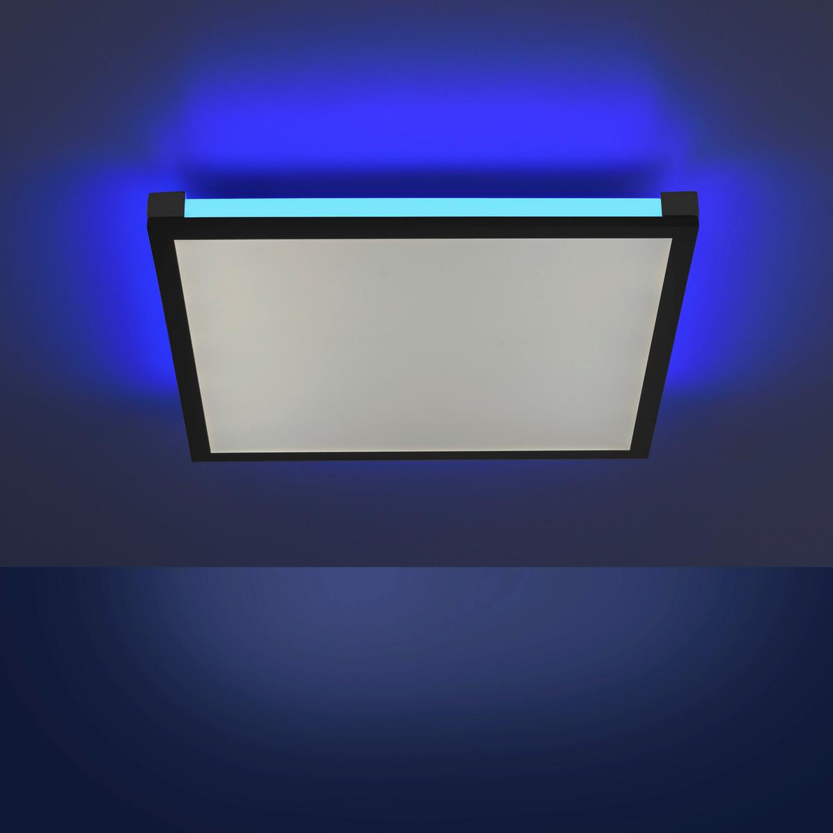 LED-Paneel Mario Schwarz max. 24 Watt - Schwarz, Basics, Kunststoff/Metall (45/45/7,1cm)