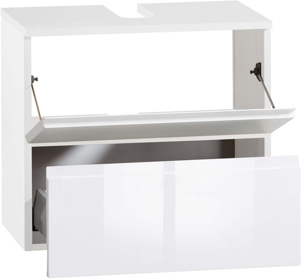 SZAFKA POD UMYWALKĘ CARDIFF - biały, Design, materiał drewnopochodny (60/53/35cm) - Xora