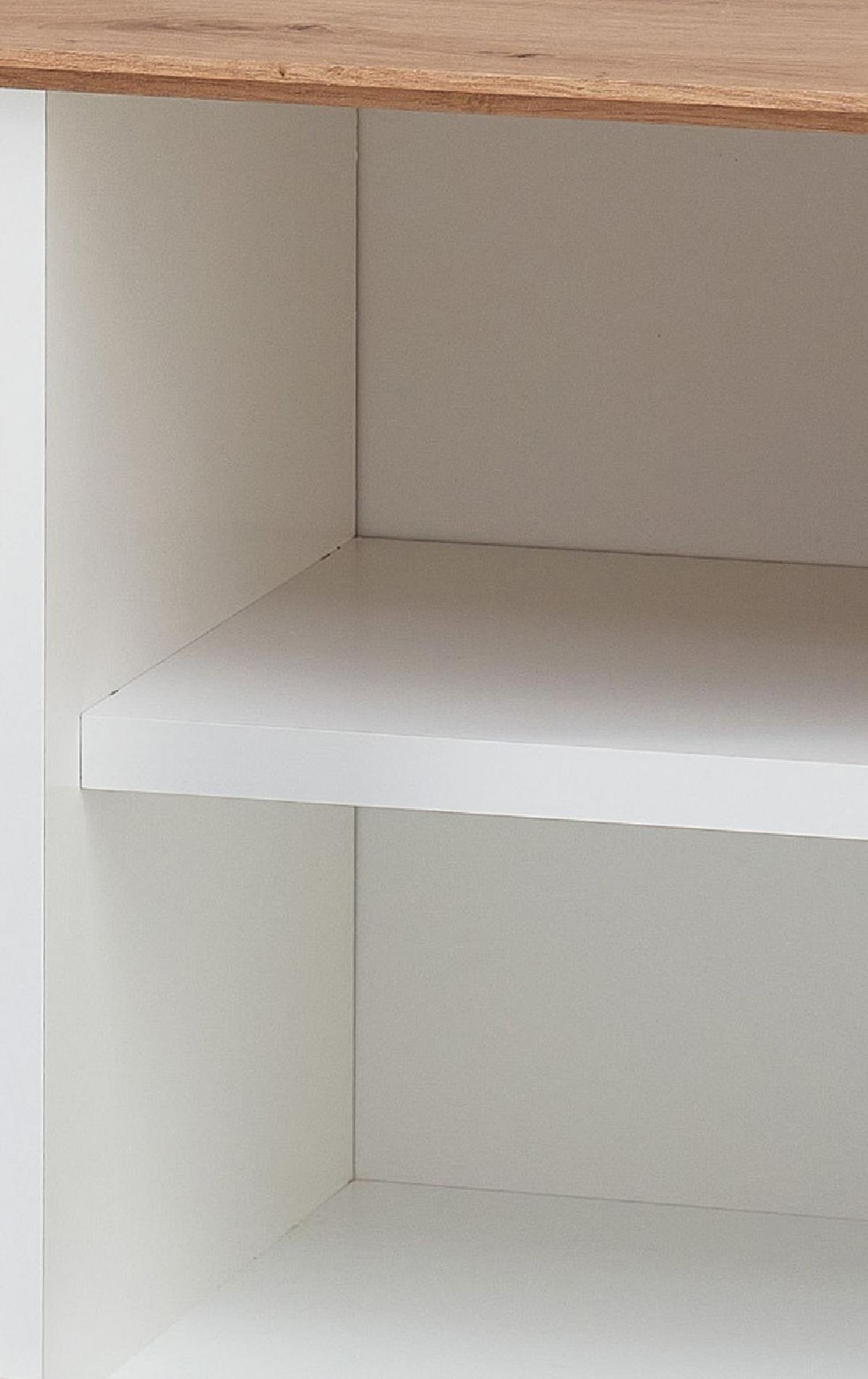 ELEMENT WISZĄCY DIANA - czarny/biały, Modern, materiał drewnopochodny/metal (25/84/37cm) - Voleo