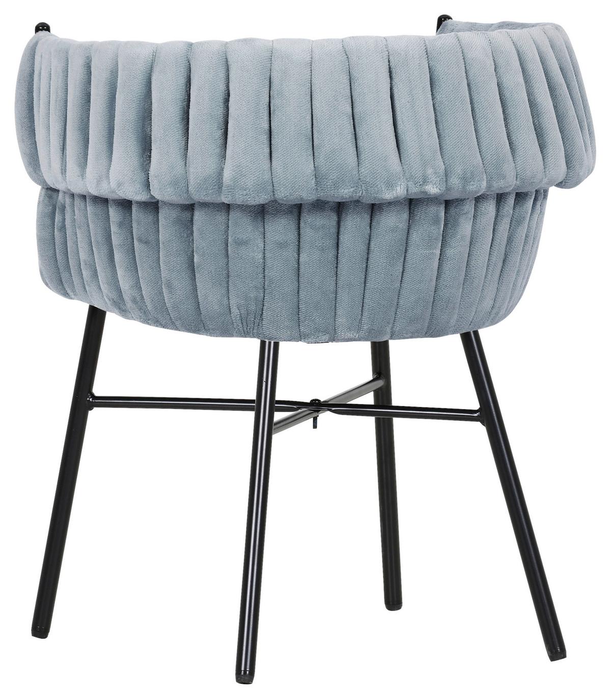 KRZESŁO Z PODŁOKIETNIKAMI TWISTY -BEACH CLUB- - czarny/miętowy, Design, metal/tkanina (65/76/60cm) - Landscape