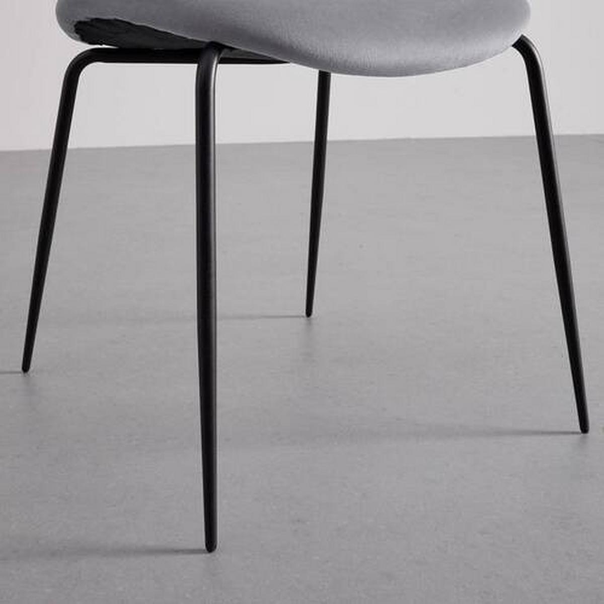 KRZESŁO ALICIA - jasnoszary/czarny, Modern, metal/drewno (53/82,5/53cm) - Bessagi Home