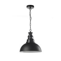 Hängeleuchte Istanbul nera Schwarz/Weiß max. 22 Watt - Schwarz/Weiß, Basics, Metall (36/110cm)