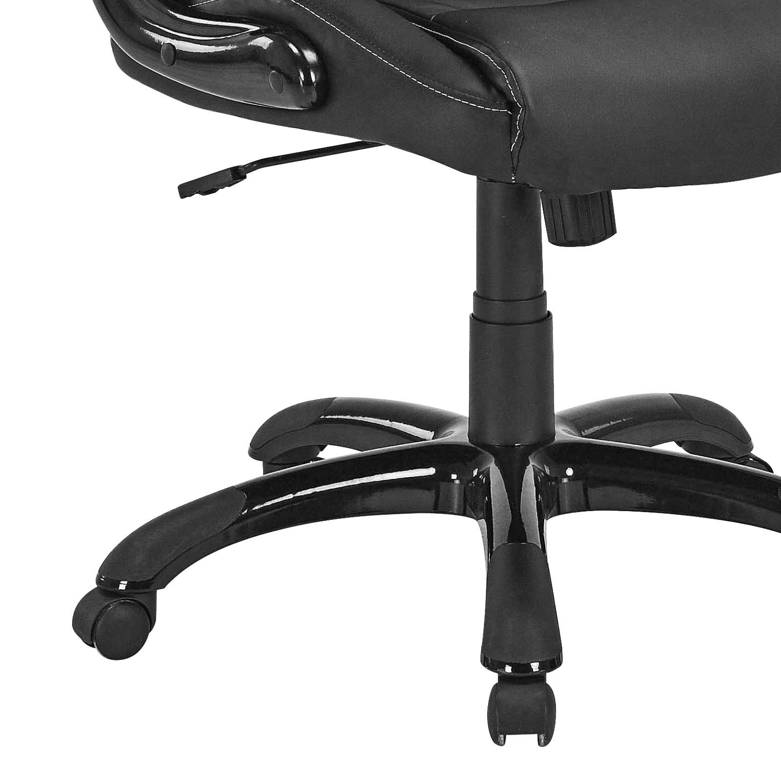 Scaun directorial ORLANDO - negru, Modern, plastic/metal (71/114-124/72cm) - Modern Living