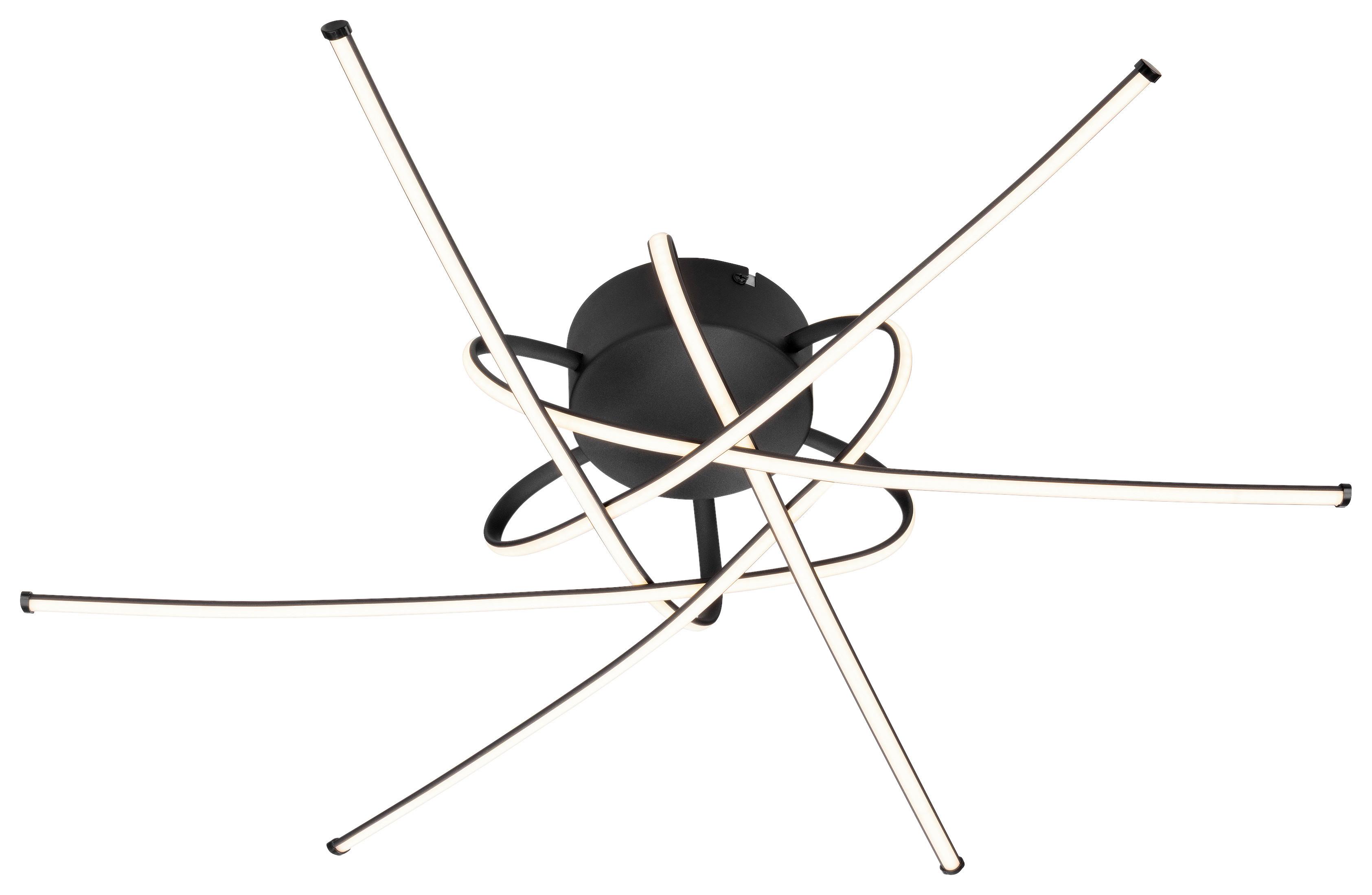 LED-TAKLAMPA STRAL - svart, Modern, metall/plast (65,5/65,5/14cm)