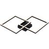 LED-TAKLAMPA CORVIN - opal/svart, Modern, plast (55,8/39,5/6,7cm) - Mömax