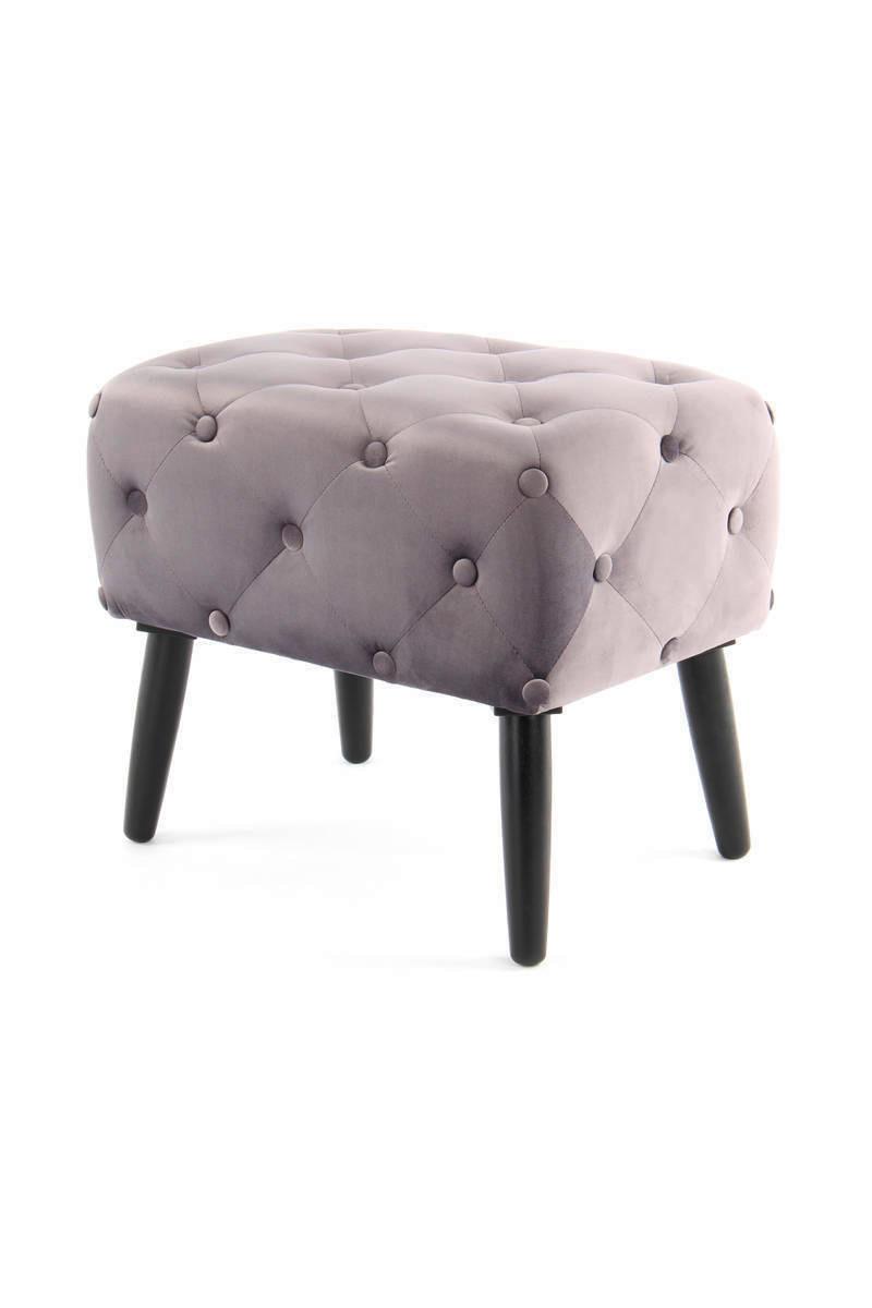 HOCKER A7QQP - Schwarz/Grau, Basics, Holzwerkstoff/Textil (40/48/60cm) - Kayoom