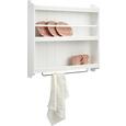 Tellerregal in Weiß - Weiß, ROMANTIK / LANDHAUS, Holzwerkstoff (80/80/16cm) - ZANDIARA