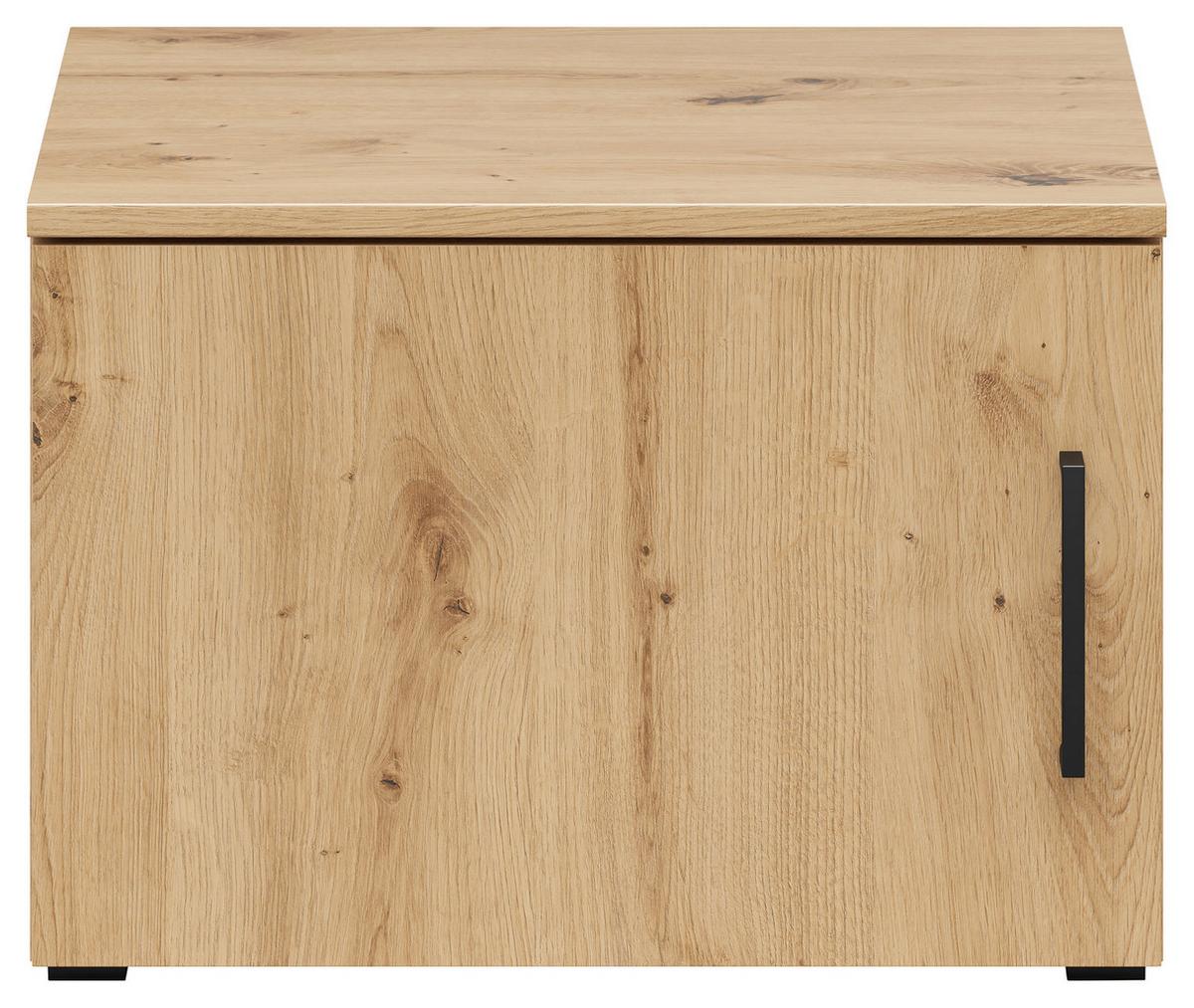 Aufsatzschrank Multistauraum Eiche Artisan - Schwarz/Eiche Artisan, Modern, Holzwerkstoff/Kunststoff (50/35/40cm) - Premium Living
