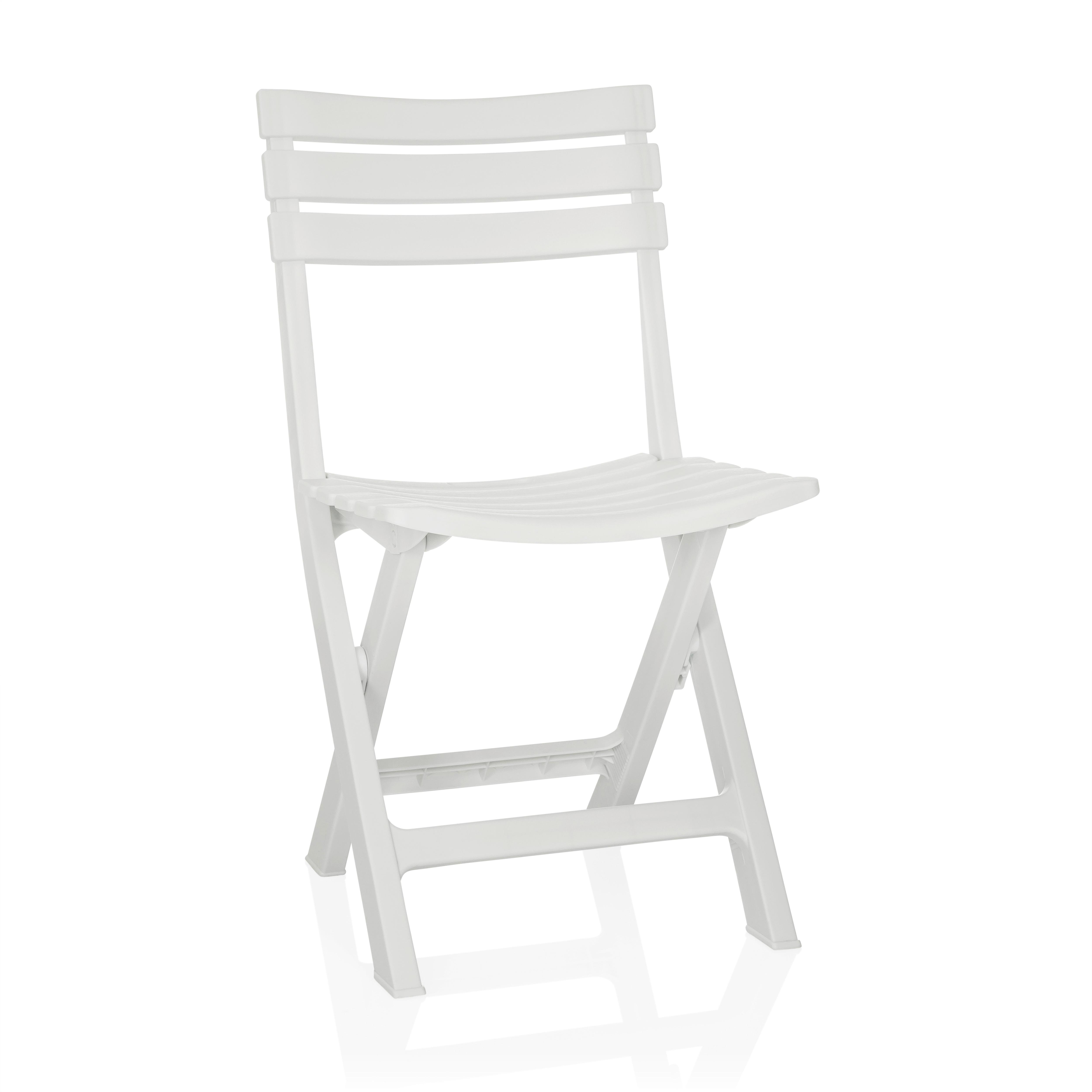 Zložljiv Stol Travano, Bela - bela, Moderno, umetna masa (42/80/45,5cm) - MID.YOU