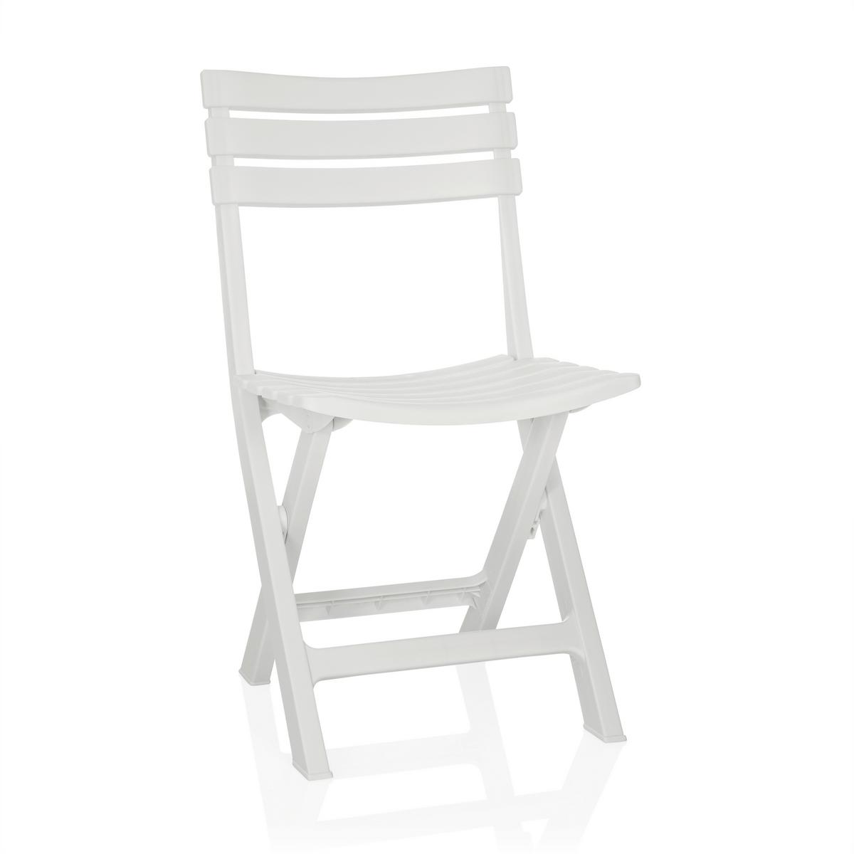 Zložljiv Stol Travano, Bela - bela, Moderno, umetna masa (42/80/45,5cm) - MID.YOU