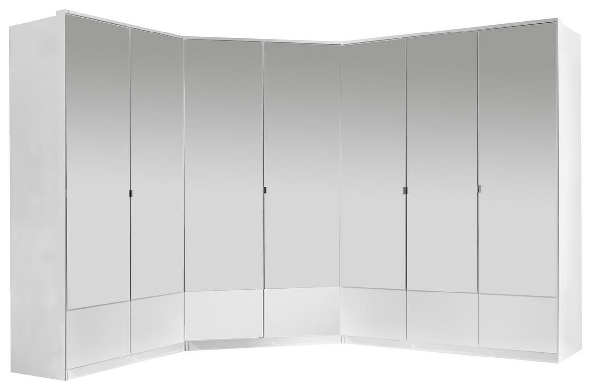 Kutni Ormar Imago - bijela/boje aluminija, Konvencionalno, staklo/drvni materijal (95/199/95cm) - Modern Living