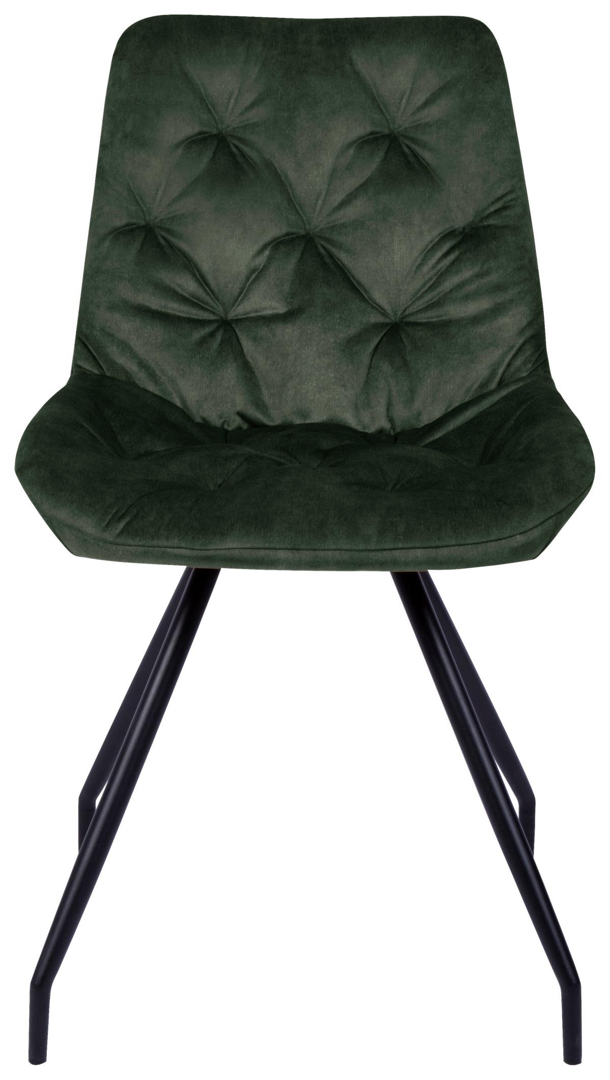 KRZESŁO ULI - czarny/kolor złoty, Design, metal/tkanina (51/88/66cm) - Novel