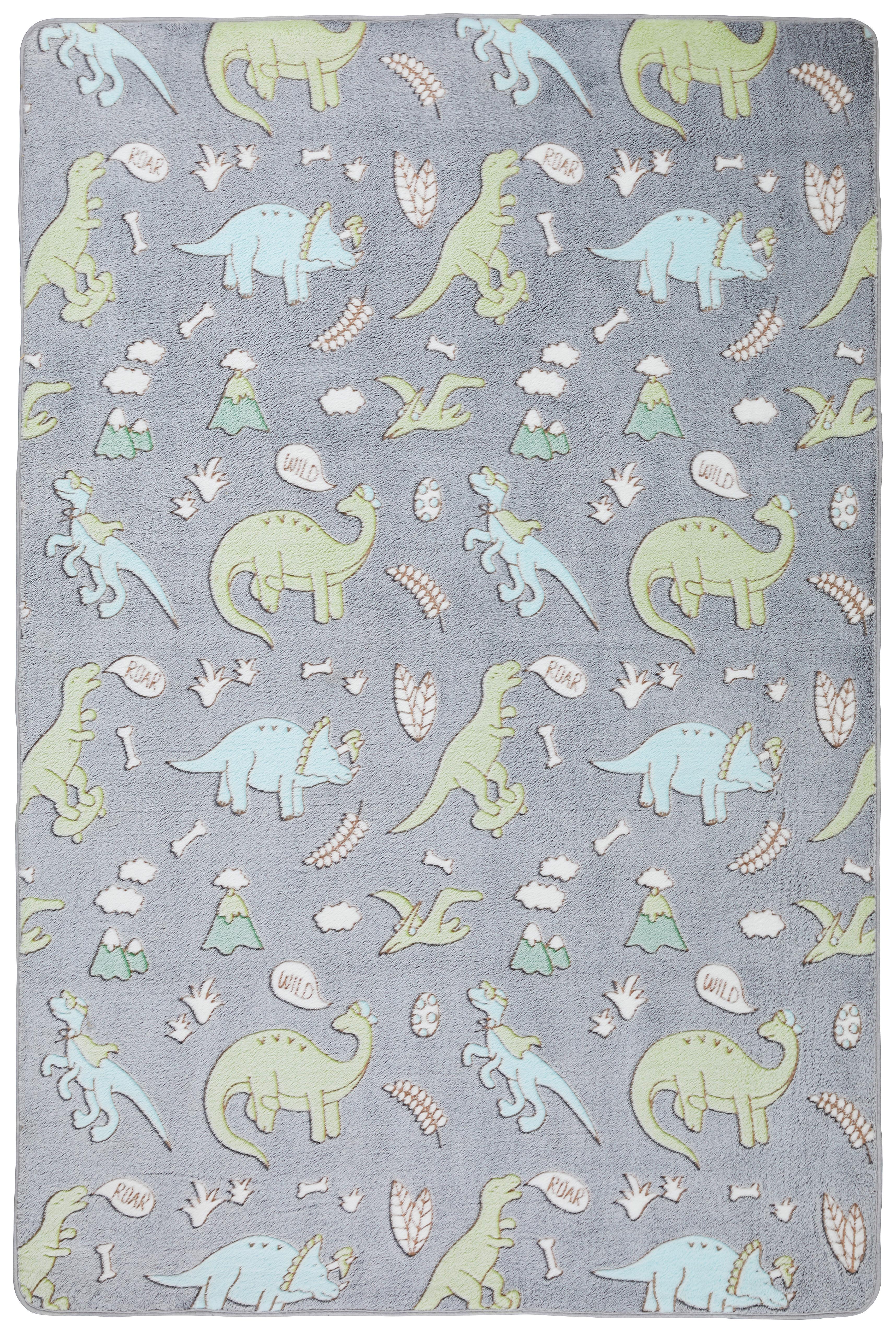 Dečiji Tepih 120x170cm Dino - siva, Moderno, tekstil (120/170cm) - Modern Living