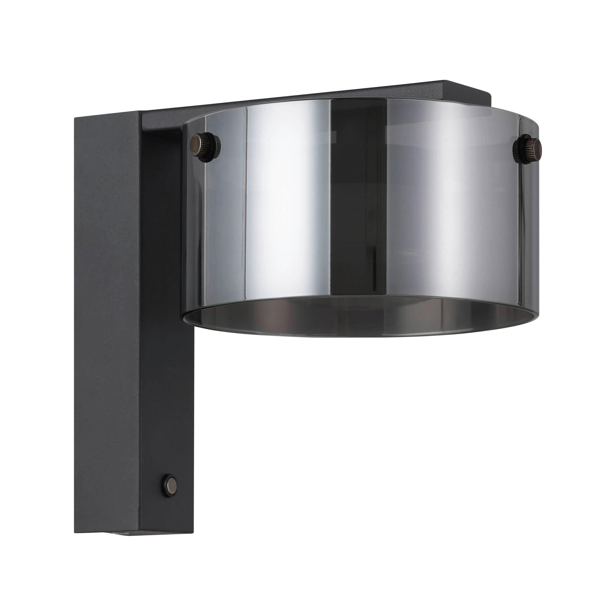 Wandleuchte 39876_copillos - Schwarz, Design, Glas/Metall (18/15/20,5cm) - Eglo