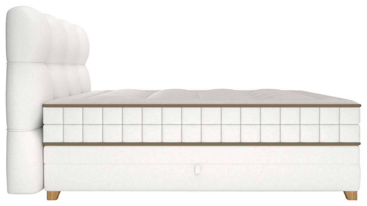 Boxspringbett Bianco Beige ca. 160x200cm - Beige, KONVENTIONELL, Holz/Holzwerkstoff (160/200cm) - Premium Living