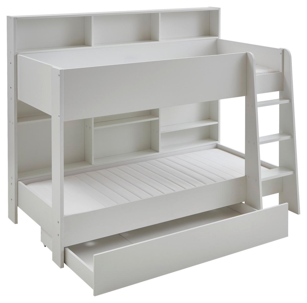 Krevet Na Kat Sely - bijela, Konvencionalno, drvni materijal (90/200cm) - Based