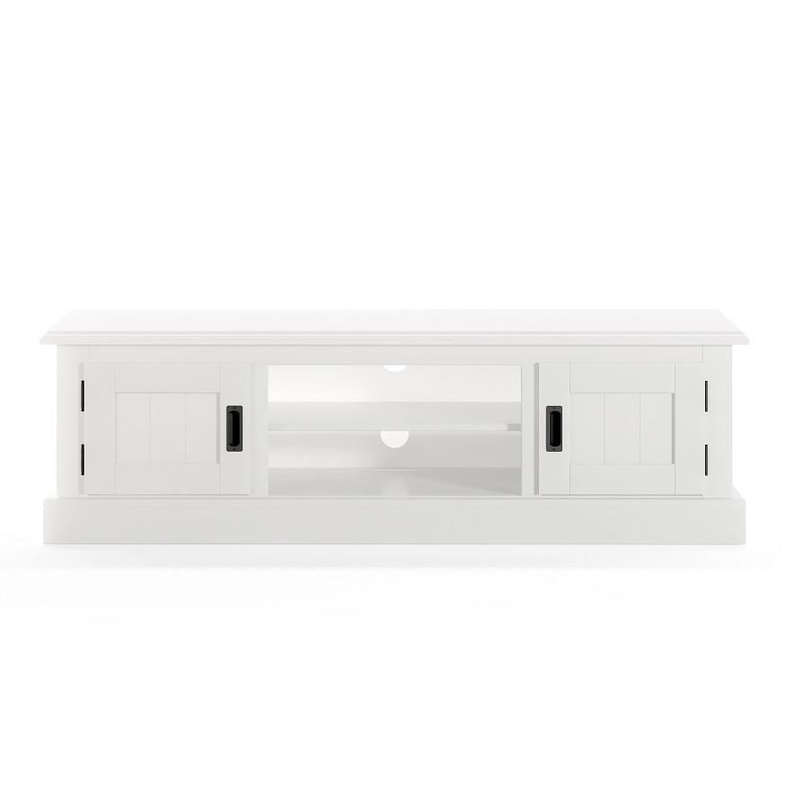 Nizka Omarica Charme, Bela - črna/bela, Design, kovina/leseni material (140/42/40cm) - Modern Living