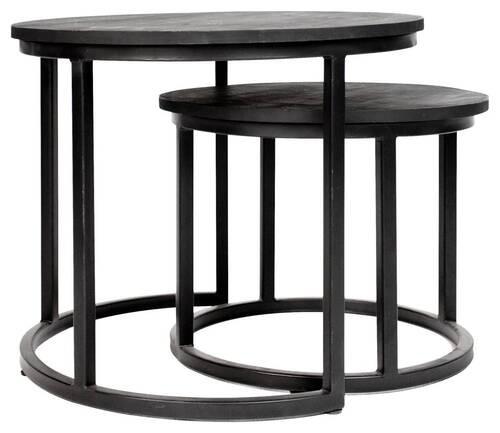 STOLIK KAWOWY GIRO - czarny, Konventionell, metal/drewno (53/53/53cm) - MID.YOU