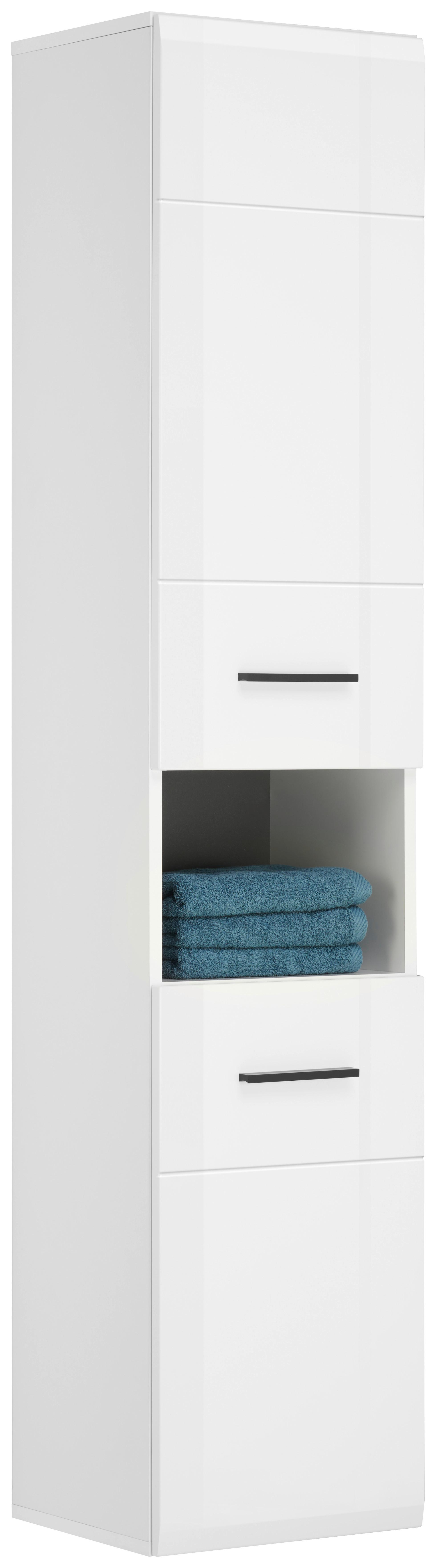 Visoki Element Avanti - bijela/bijela visoki sjaj, Design, drvni materijal/plastika (36/170/31,6cm) - Hom`in